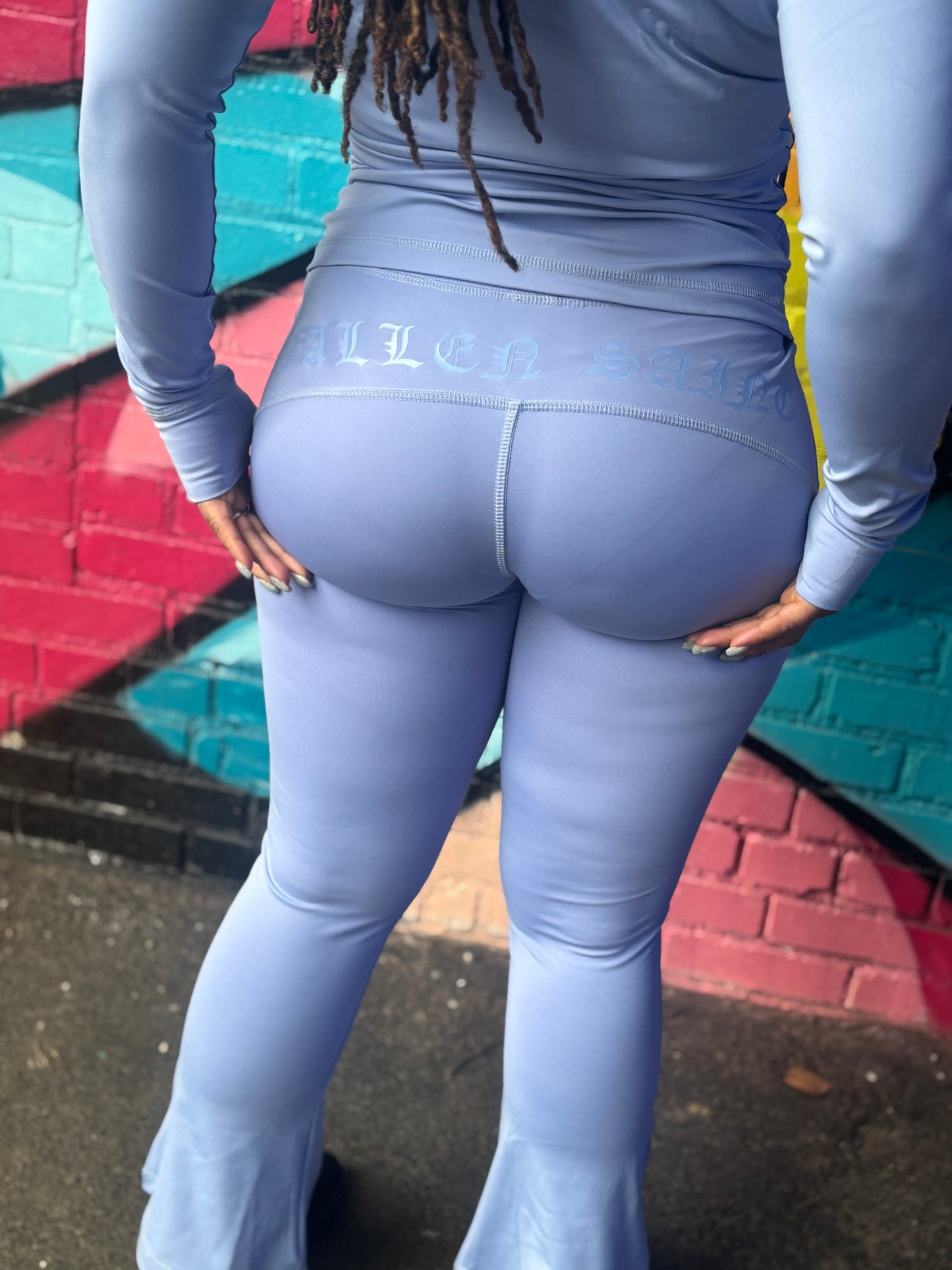 ‘LA FLARE’ BLUE JUMPSUIT