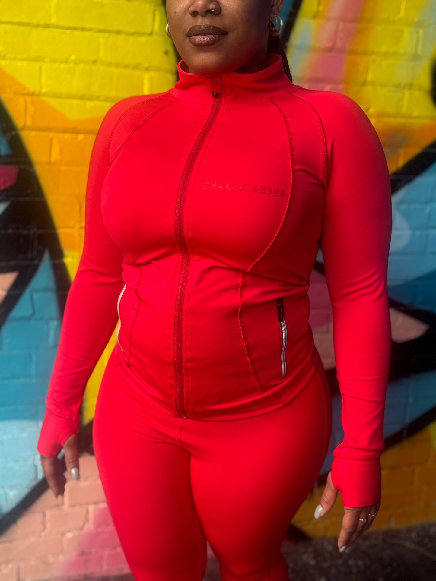 ‘LA FLARE’ RED JUMPSUIT